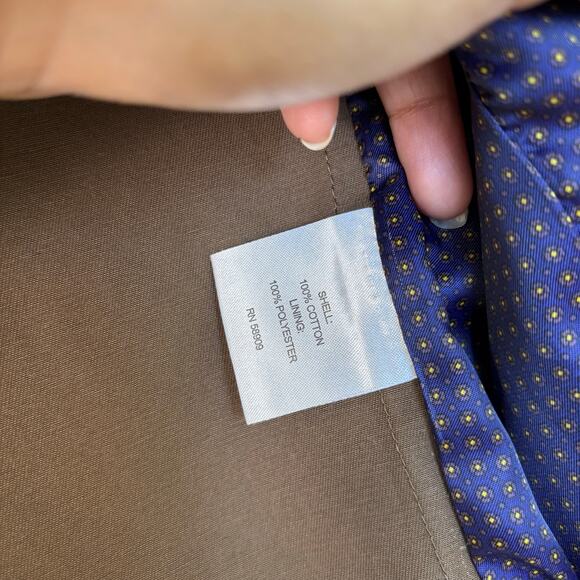 Cremieux Classic Sport Coat Blazer size Large Chocolate Brown Cotton Breathable - Picture 8 of 12